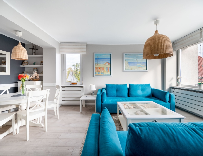 Przestronne mieszkanie 200 metrów od plaży.