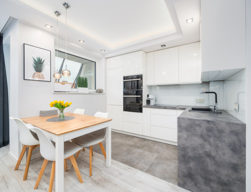 Mieszkanie dwupoziomowe z tarasem we Wrzeszczu.