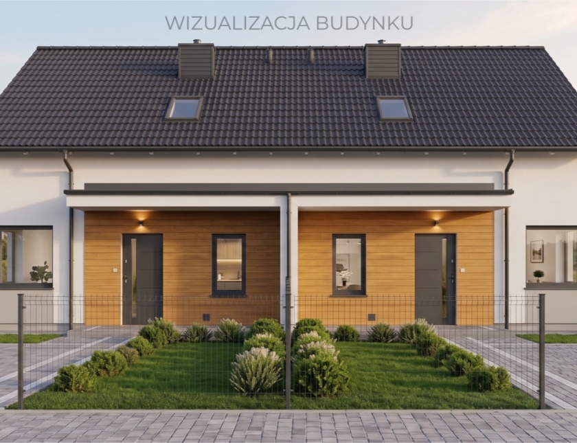 Połówka bliźniaka z widokiem na las.